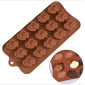 Molde choco corazón doble  x15 Cav
