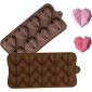 Moldes choco corazón geométrico x 2 pcs