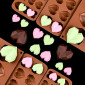 Moldes choco corazón geométrico x 2 pcs