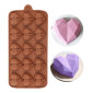 Moldes choco corazón geométrico x 2 pcs