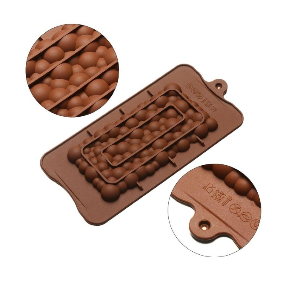 Molde chocolatina barra burbujas