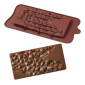 Molde silicona choco barra diamantes
