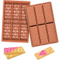 Molde barritas de chocolate geométricas x 6 cav