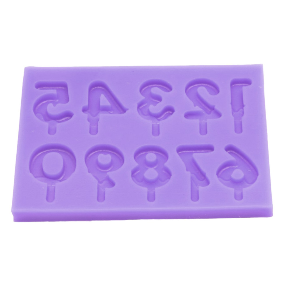 Molde silicona numeros vela
