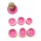 Molde silicona caras en 3D x 6 und