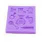 Molde silicona baby shower x 8 cav 