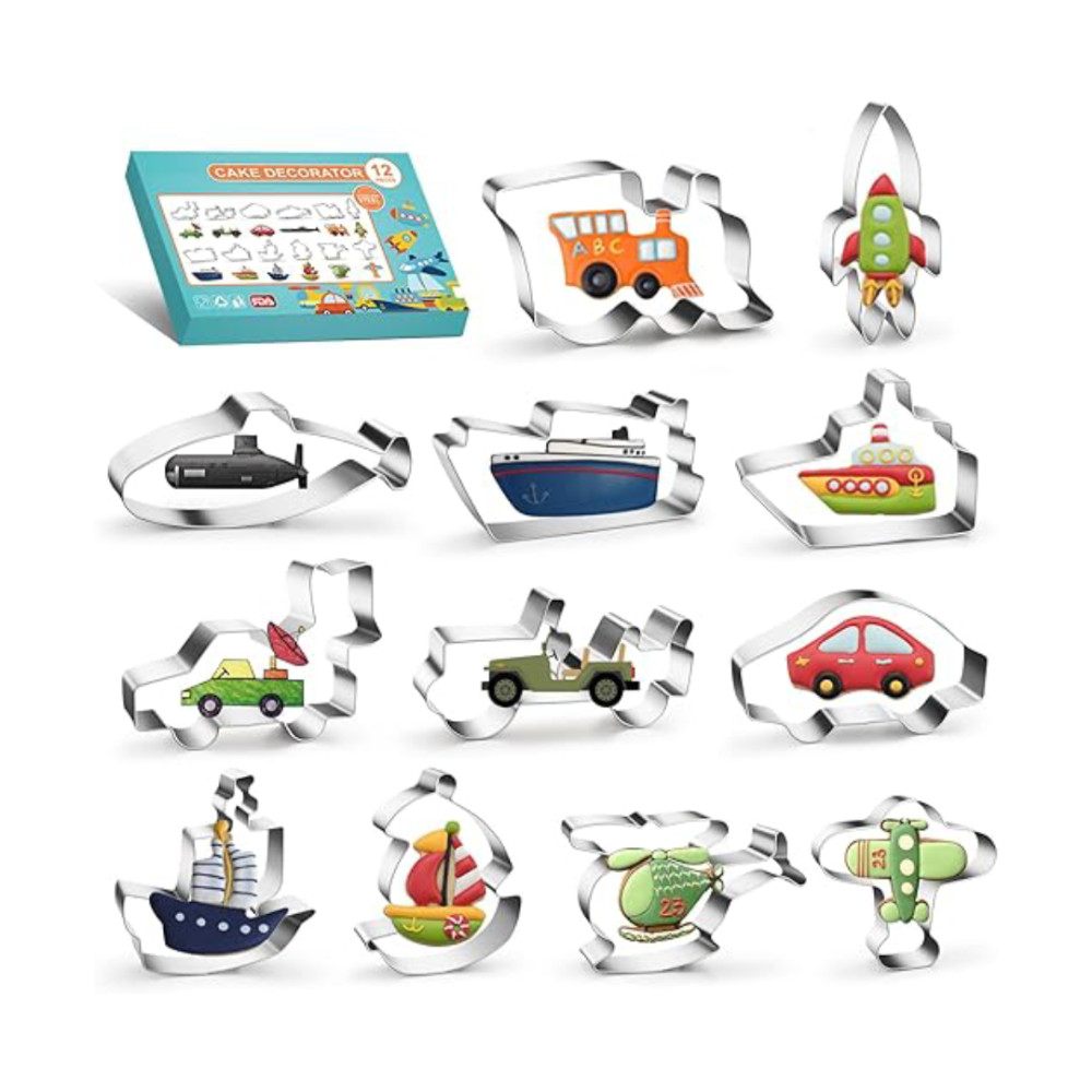 Juego cortadores medios de transporte x 12 und Juego cortadores medios de transporte x 12 und