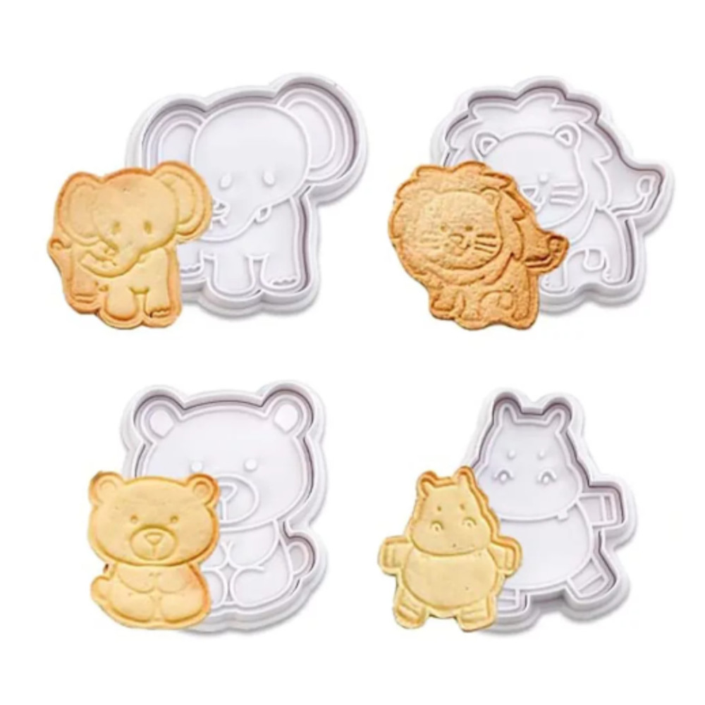 Cortadores push print animalitos x 4