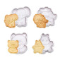 Cortadores push print animalitos x 4