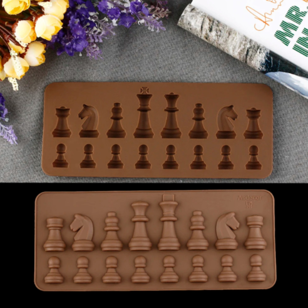 Molde silicona choco ajedrez