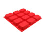 Molde rectangular de brownie x12