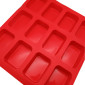 Molde rectangular de brownie x12