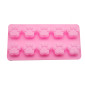 Molde silicona mini huellitas x10