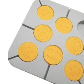 Molde emoji colombinas x8