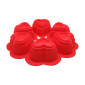 Molde mini tortas corazones x 6