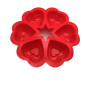 Molde mini tortas corazones x 6