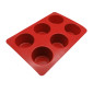 Molde silicona muffins x 6