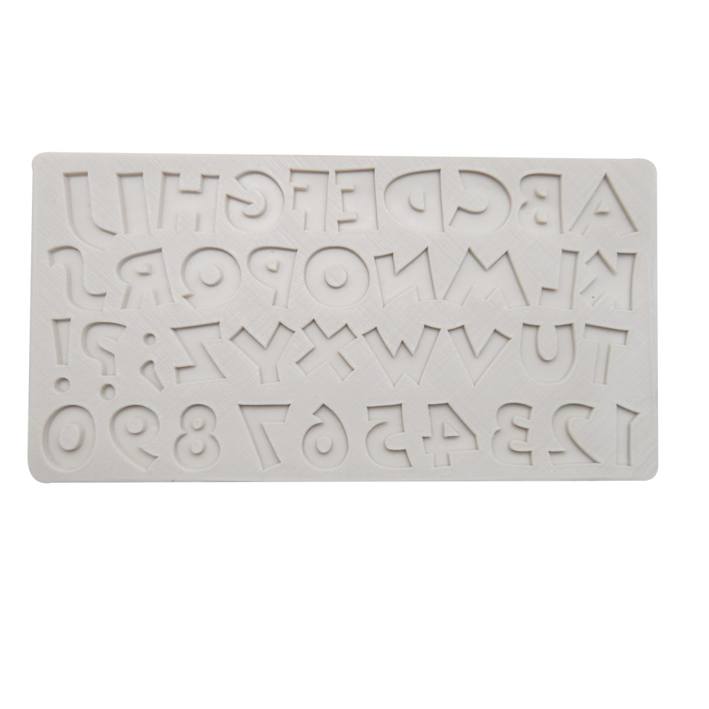 Molde silicona abecedario/numeros