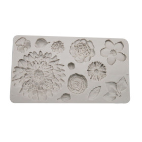 Molde silicona flores elegantes