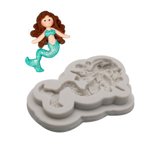 Molde silicona sirena