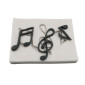 Molde silicona notas musicales