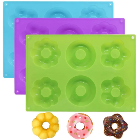 Molde silicona donuts variadas x 6
