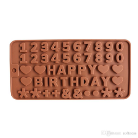 Molde happy birthday, numeros y simbolos