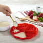 Molde waffles corazones x 5 cav + espatula