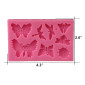 Molde silicona mariposas x 8 cav