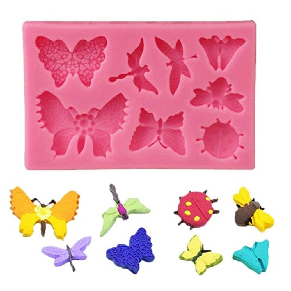 Molde silicona mariposas x 8 cav