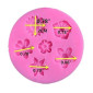 Molde silicona flores variadas x 6 cav