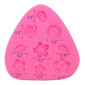 Molde silicona mini flores x 9 cav