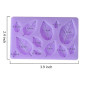 Molde silicona hojas  X 12 cav