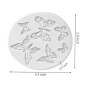 Molde silicona mariposas x 6 cav