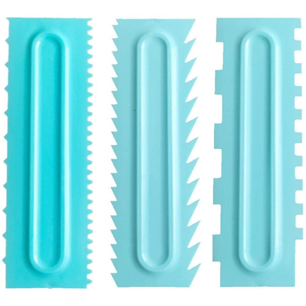 Peines plasticos azules x 3 pcs