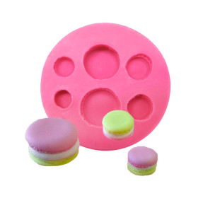 Molde silicona macarons X 3 