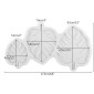 Molde silicona hojas grandes x3