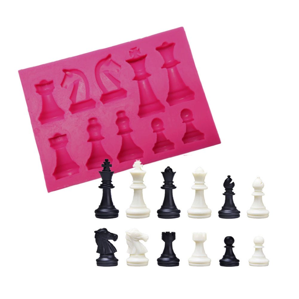 Molde silicona fichas de ajedrez