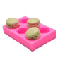 Molde silicona macarons X 6