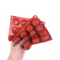 Molde silicona postre ovalo x 24 cav