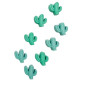 Molde silicona cactus x 8 Cav