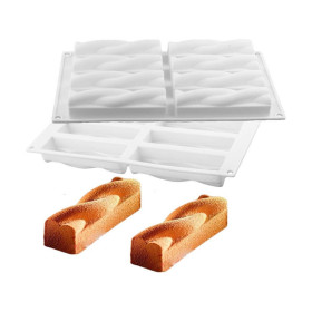 Molde silicona postre entrelazado x8