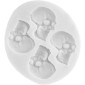 Molde silicona calaveras x 4 cav 