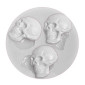 Molde silicona calaveras x 4 cav 