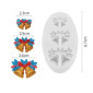 Molde silicona campanas x 3 cav