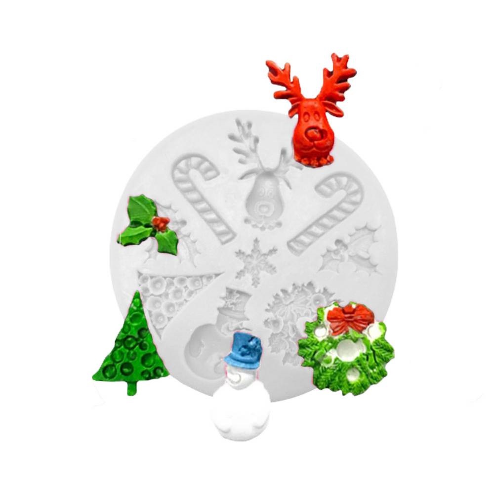 Molde silicona navidad, bastones y decoración 
