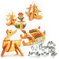 Juego cortadores navideños 3D x 8 pcs