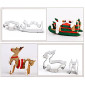 Juego cortadores navideños 3D x 8 pcs
