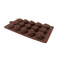 Molde silicona choco flores  varias x 15 cav