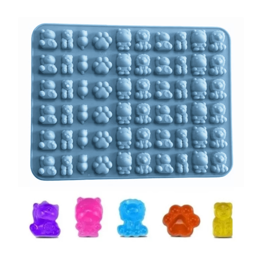 Molde silicona gomitas animalitos x 60